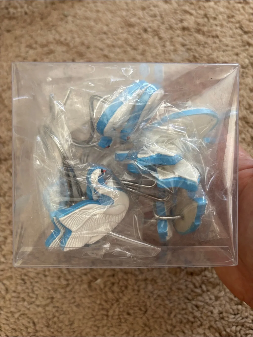 New in box Swan Theme Shower Curtain Rings
